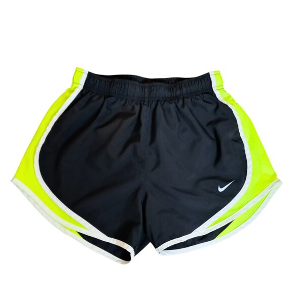 Nike Dri-FIT Women’s Running Shorts – Black/Volt Trim, Size S - Picture 1 of 7